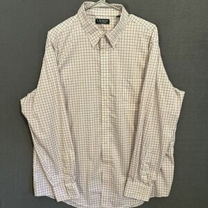 Lauren Ralph Lauren Green Label  Dress Shirt Check Button Down Men's Size XL